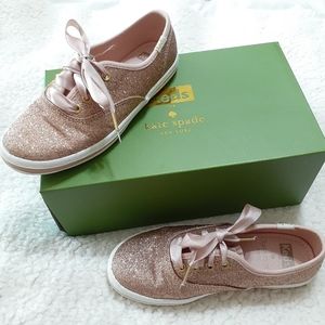 Kate Spade Champion Glitter Rose Gold Sneakers
